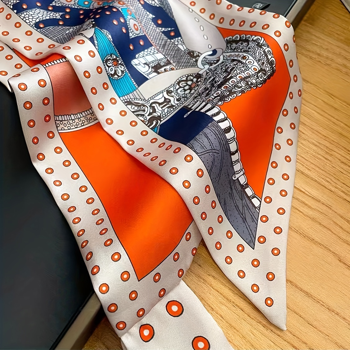 Boho Chic Orange Floral Print  - Ethnic Fashion Design 评论和价格