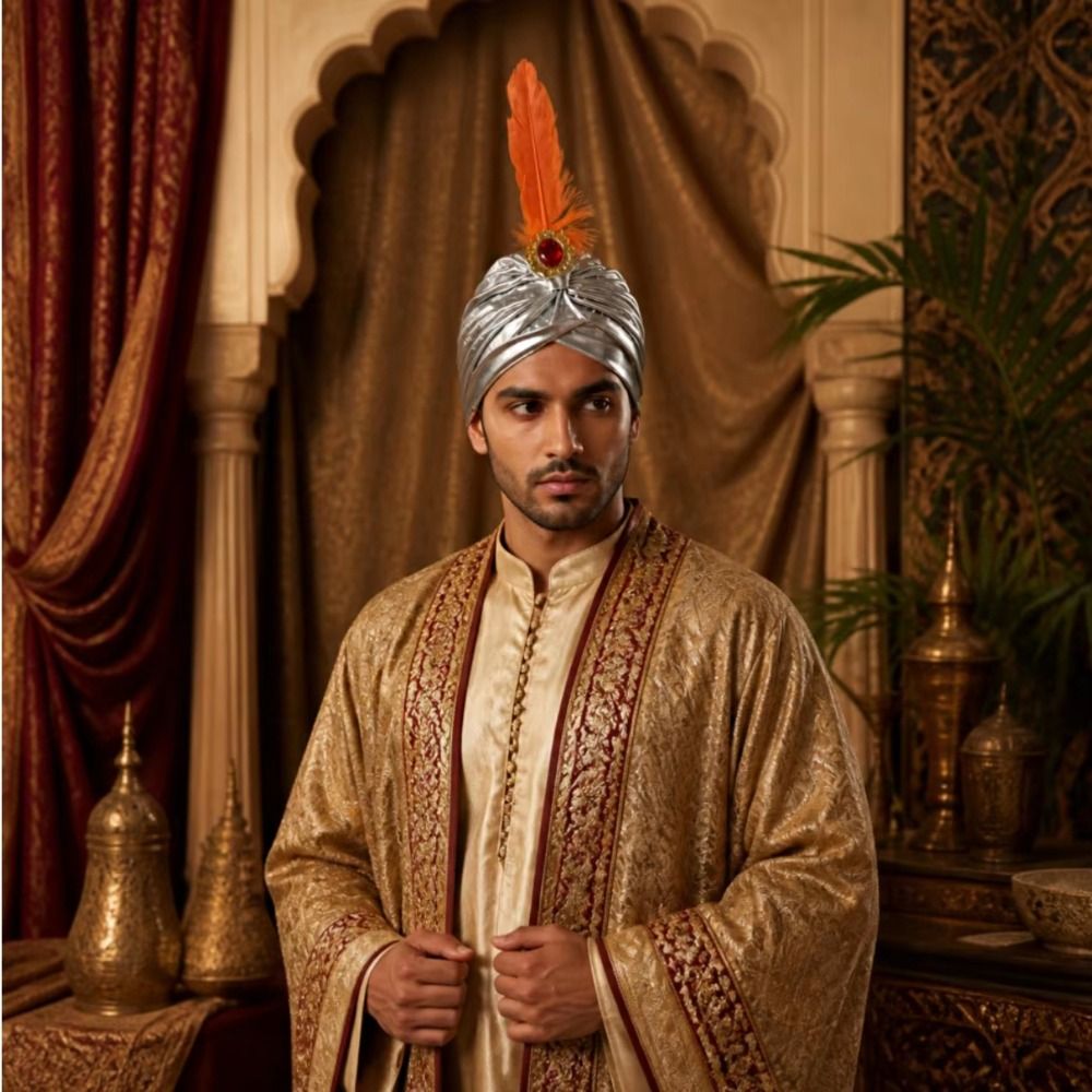 Dress Up Feather Turban Hat Ar - Ethnic Fashion India 评论和价格