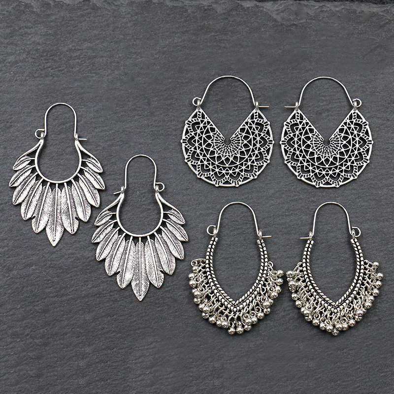 Antique Sliver-Plated Hollow A - Ethnic Fashion India 评论和价格