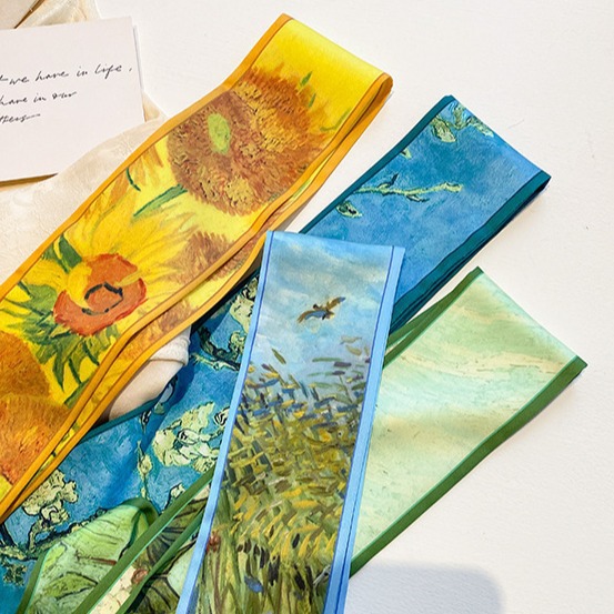 Silk Bow Minimalist Silk Scarf - Ethnic Fashion Design 评论和价格