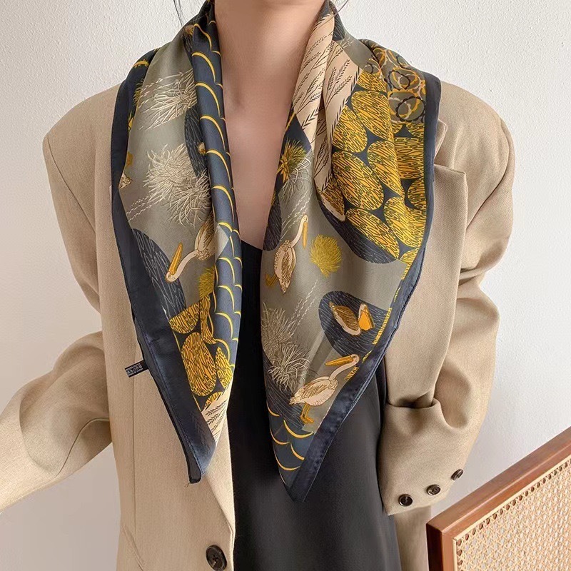 Luxury Vintage Silk Scarf Wome - Ethnic Fashion Design 评论和价格