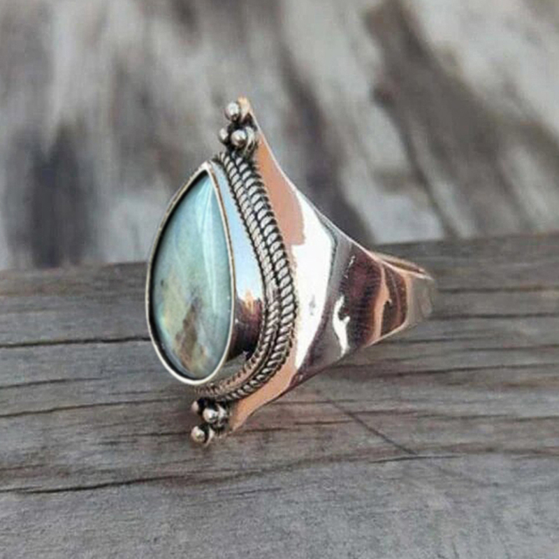 Huitan Vintage Women Rings wit - Ethnic Fashion Design 评论和价格
