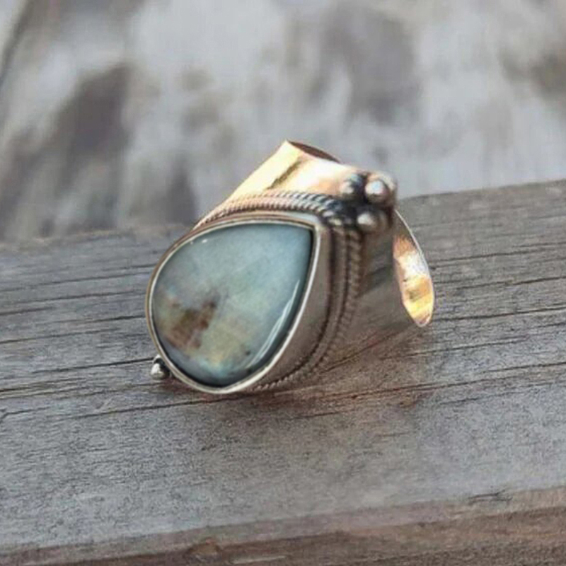 Huitan Vintage Women Rings wit - Ethnic Fashion Design 评论和价格