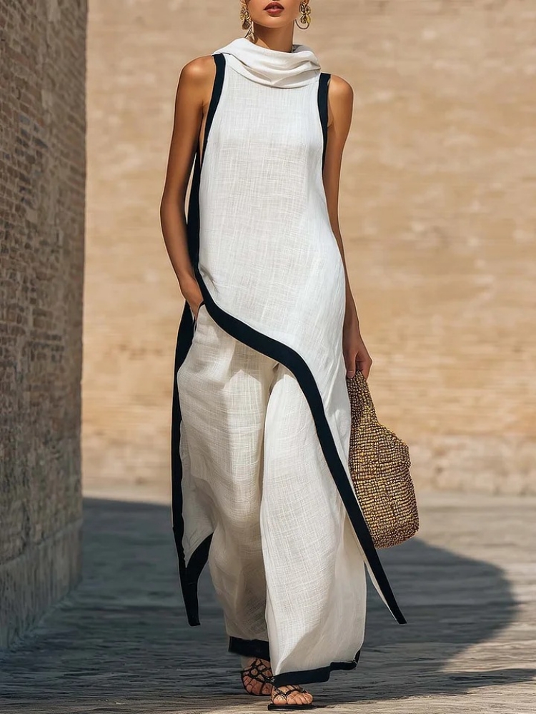 Women's linen Contrast Color S - Ethnic Fashion Design 评论和价格