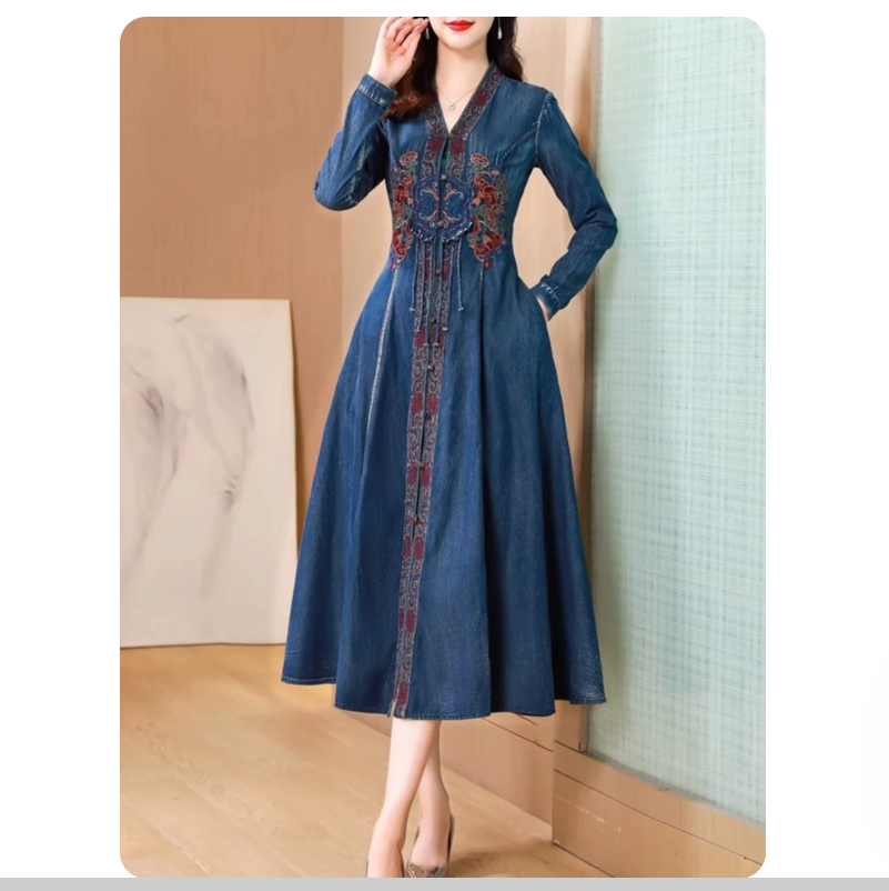 Spring and Autumn New Embroide - New Ethnic Fashion 评论和价格