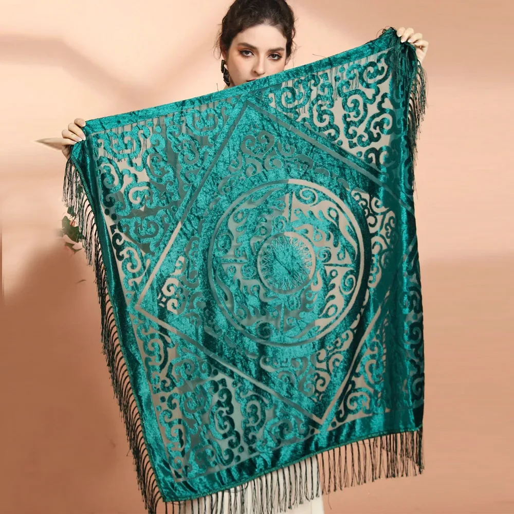 AW25 Velvet Jacquard Shawl wit - Ethnic Fashion Design 评论和价格