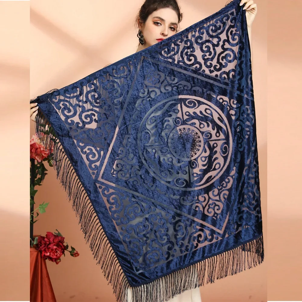 AW25 Velvet Jacquard Shawl wit - Ethnic Fashion Design 评论和价格
