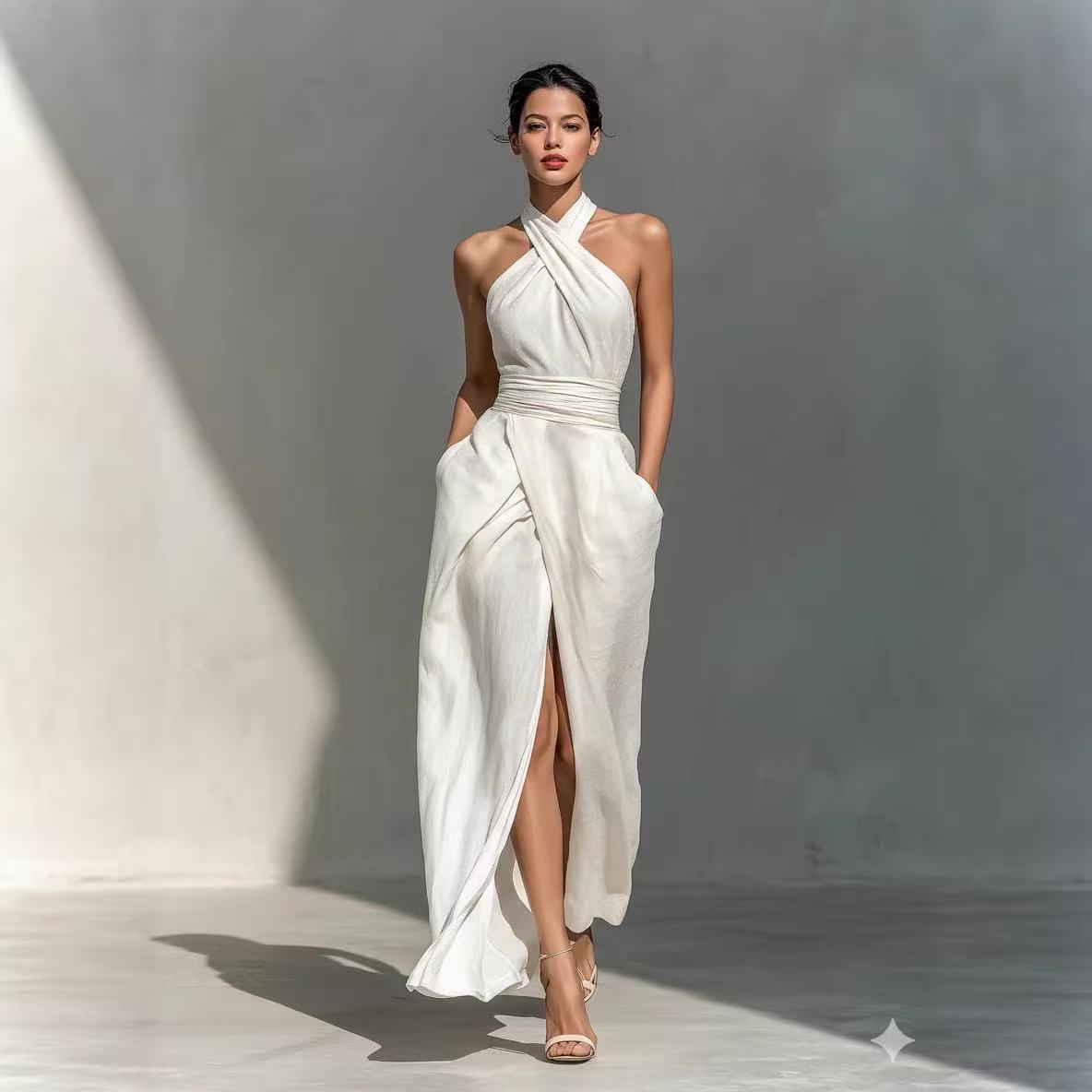 Chic Solid Front Split Boho Lo - Ethnic Fashion Design 评论和价格